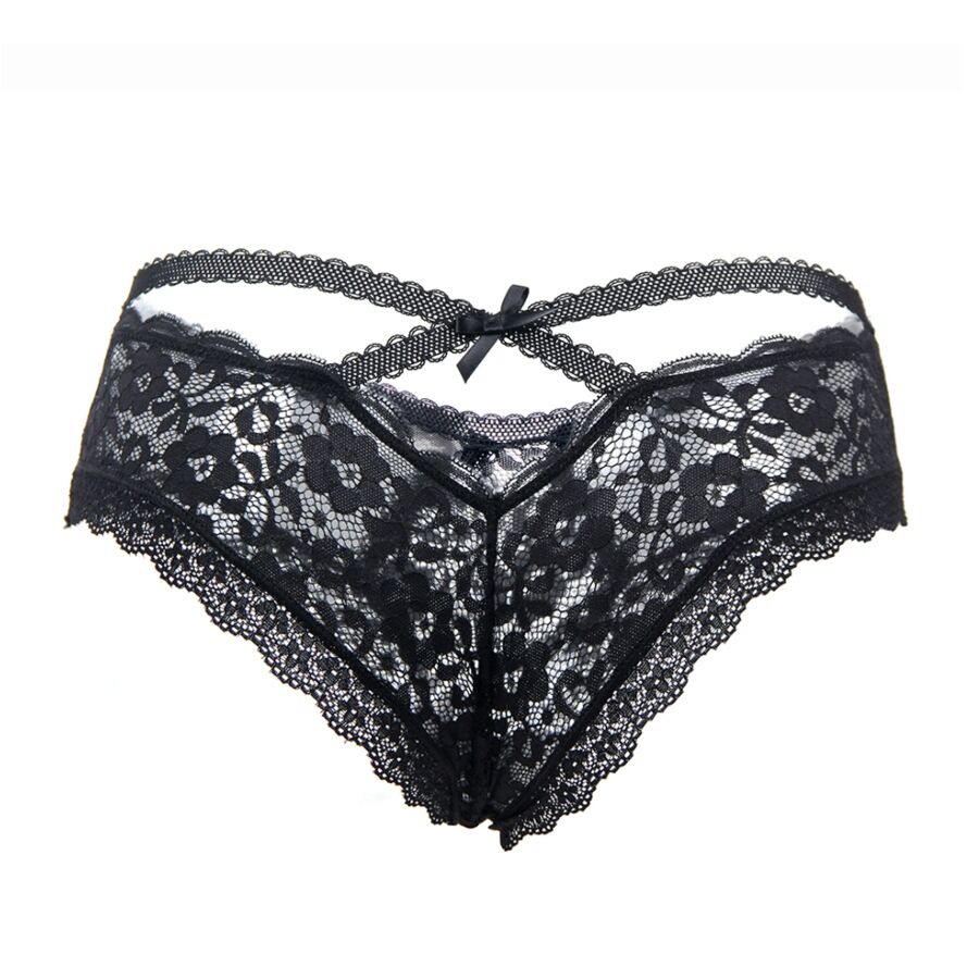 QUEEN LINGERIE - CALCINHA DE RENDA FLORAL S/M - Sexshoptuga  Sexshoptuga 