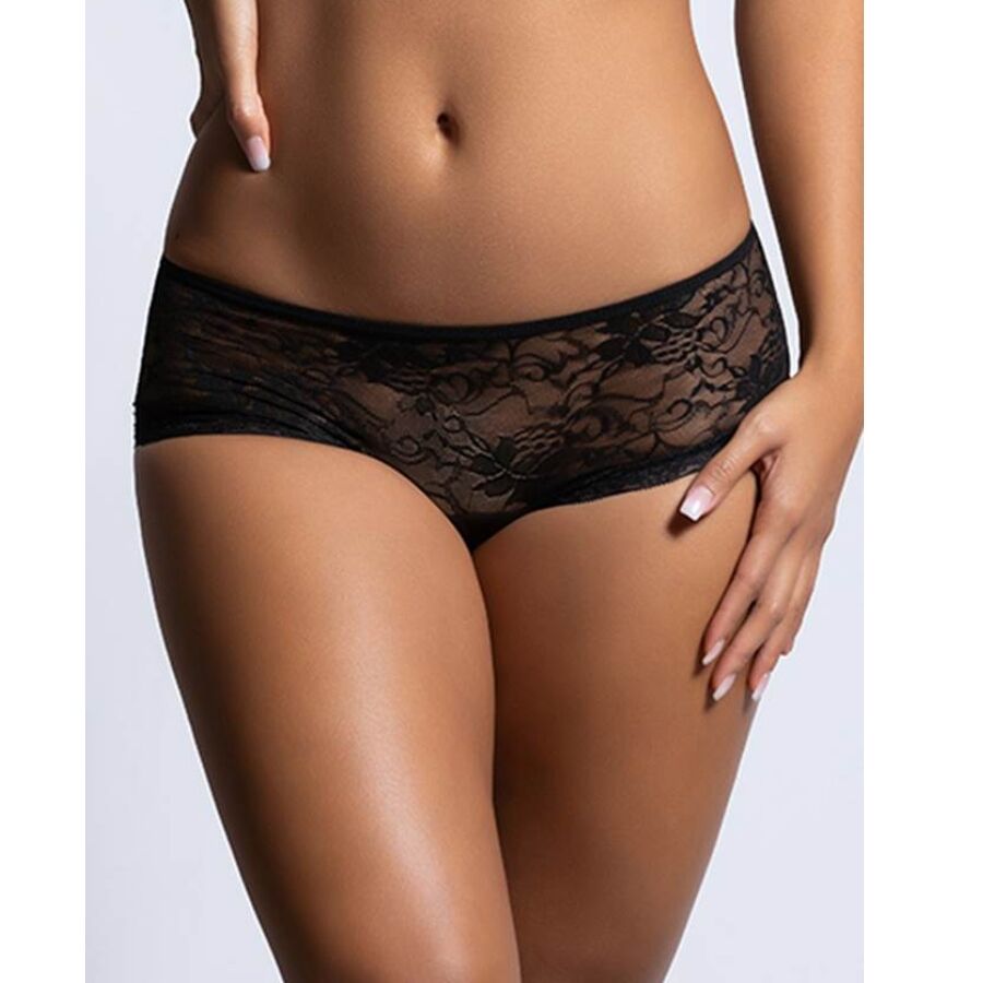 QUEEN LINGERIE - CALCINHA DE RENDA FLORAL COM ABERTURA NAS COSTAS S/M - Sexshoptuga  Sexshoptuga 