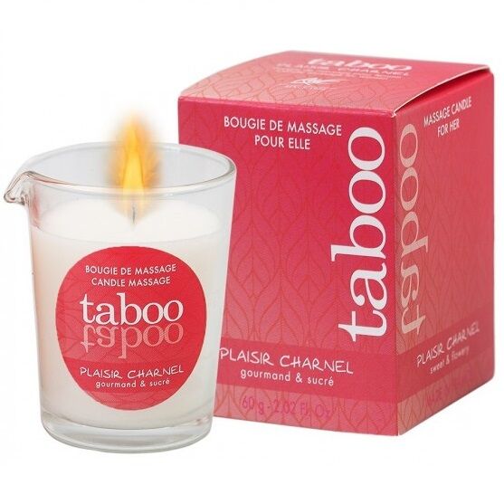 RUF - VELA DE MASSAGEM TABOO PARA SEU AROMA DE FLOR DE CACAU PLAISIR CHARNEL - Sexshoptuga  Sexshoptuga 