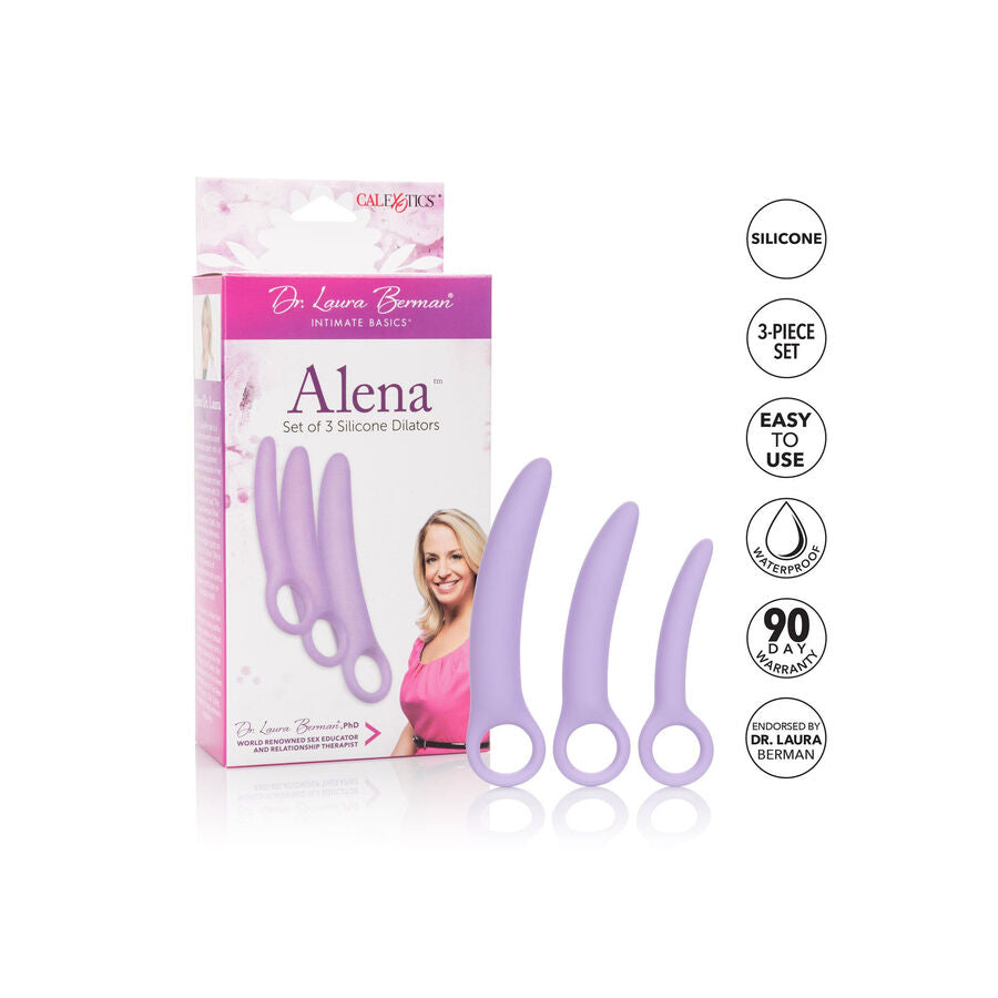 CALEXOTICS - DR LAURA BERMAN ALENA CONJUNTO DE 3 DILATADORES DE SILICONE - Sexshoptuga  Sexshoptuga 