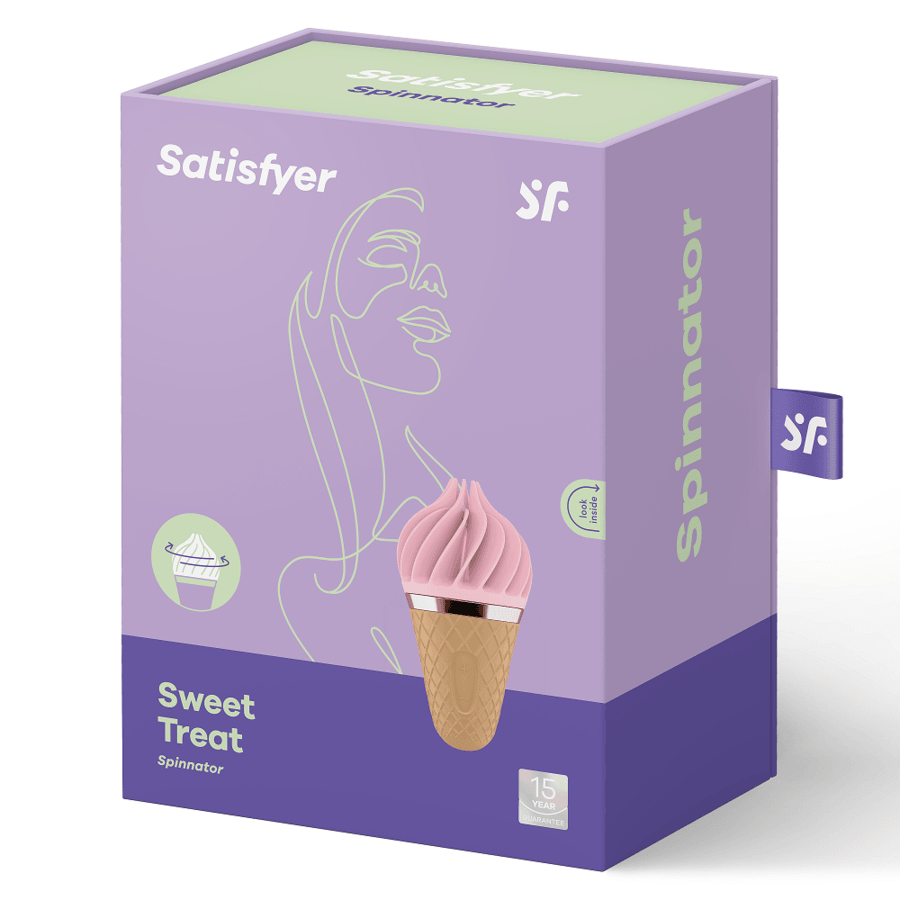 SATISFYER - SWEET TREAT SPINNATOR MARROM E ROSA - Sexshoptuga 