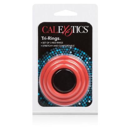 CALEXOTICS - CONJUNTO DE TRI-ANÉIS VERMELHO - Sexshoptuga 