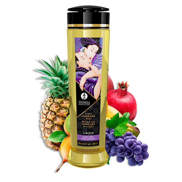 SHUNGA - ÓLEO DE MASSAGEM ERÓTICA LIBIDO 240 ML - Sexshoptuga  Sexshoptuga 