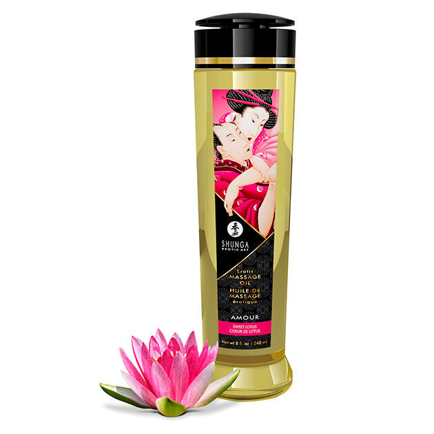 SHUNGA - ÓLEO DE MASSAGEM AMOR ERÓTICO 240 ML - Sexshoptuga  Sexshoptuga 