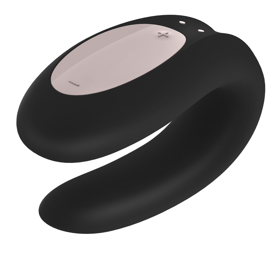 SATISFYER - DOUBLE JOY CON APP PRETO - Sexshoptuga  Sexshoptuga 