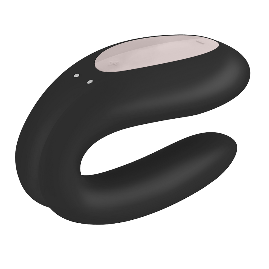 SATISFYER - DOUBLE JOY CON APP PRETO - Sexshoptuga  Sexshoptuga 