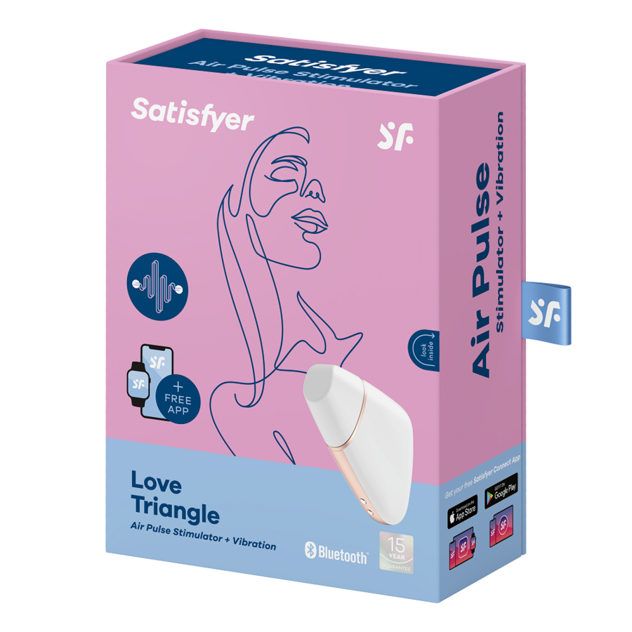 SATISFYER - ESTIMULADOR E VIBRADOR LOVE TRIANGLE PRETO - Sexshoptuga  Sexshoptuga 