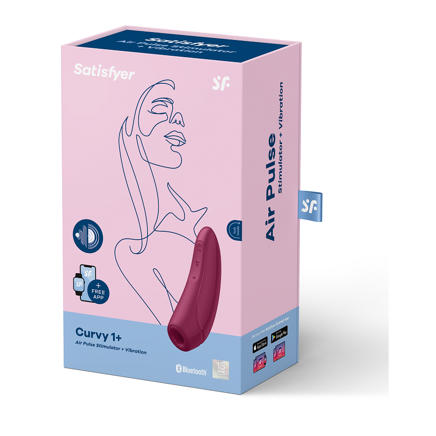 SATISFYER - CURVY 1 + VERMELHO ROSA - Sexshoptuga  Sexshoptuga 