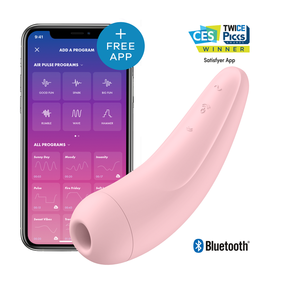 SATISFYER - CURVY 1 + VERMELHO ROSA - Sexshoptuga  Sexshoptuga 