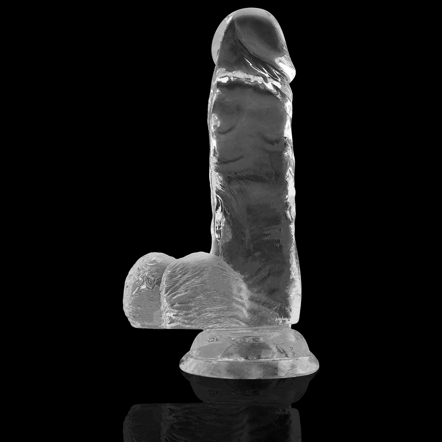 X RAY - DILDO TRANSPARENTE COM BOLAS 15.5 CM -O- 3.5 CM Sexshoptuga 