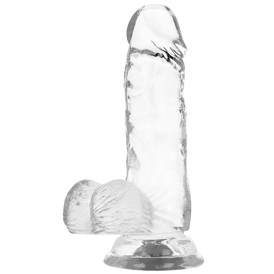 X RAY - DILDO TRANSPARENTE COM BOLAS 15.5 CM -O- 3.5 CM Sexshoptuga 