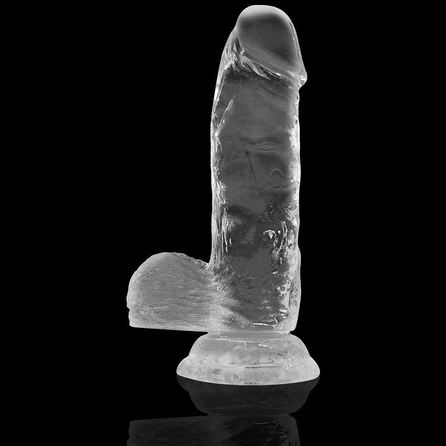 X RAY - DILDO TRANSPARENTE COM BOLAS 15.5 CM -O- 3.5 CM Sexshoptuga 