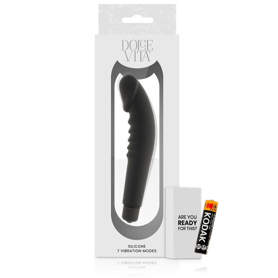 DOLCE VITA - REALISTIC PLEASURE BLACK SILICONE - Sexshoptuga  Sexshoptuga 