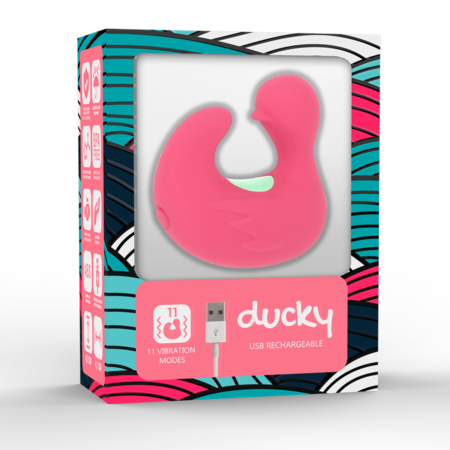 HAPPY LOKY - DUCKYMANIA RECARREGÁVEL DE DEDO ESTIMULADOR DE SILICONE - Sexshoptuga  Sexshoptuga 