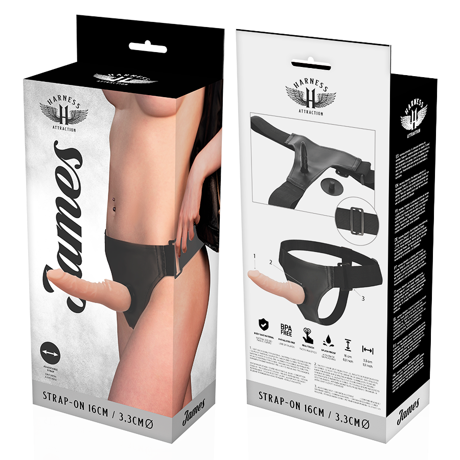 HARNESS ATTRACTION - RNES JAMES 16 CM -O- 3.3 CM - Sexshoptuga  Sexshoptuga 