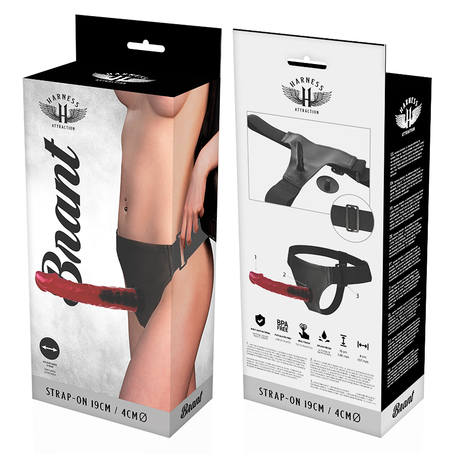 HARNESS ATTRACTION - RNES BRANT 19 CM -O- 4 CM - Sexshoptuga  Sexshoptuga 