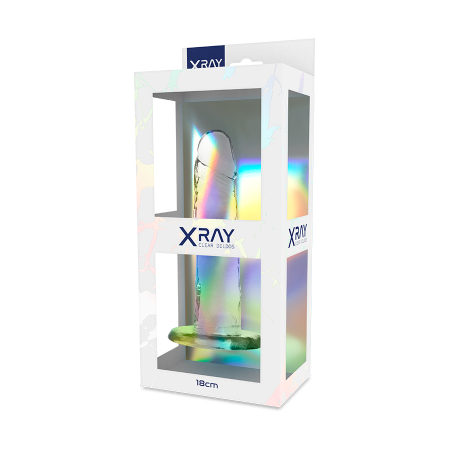 X RAY - DILDO TRANSPARENTE 18 CM -O- 4 CM Sexshoptuga 