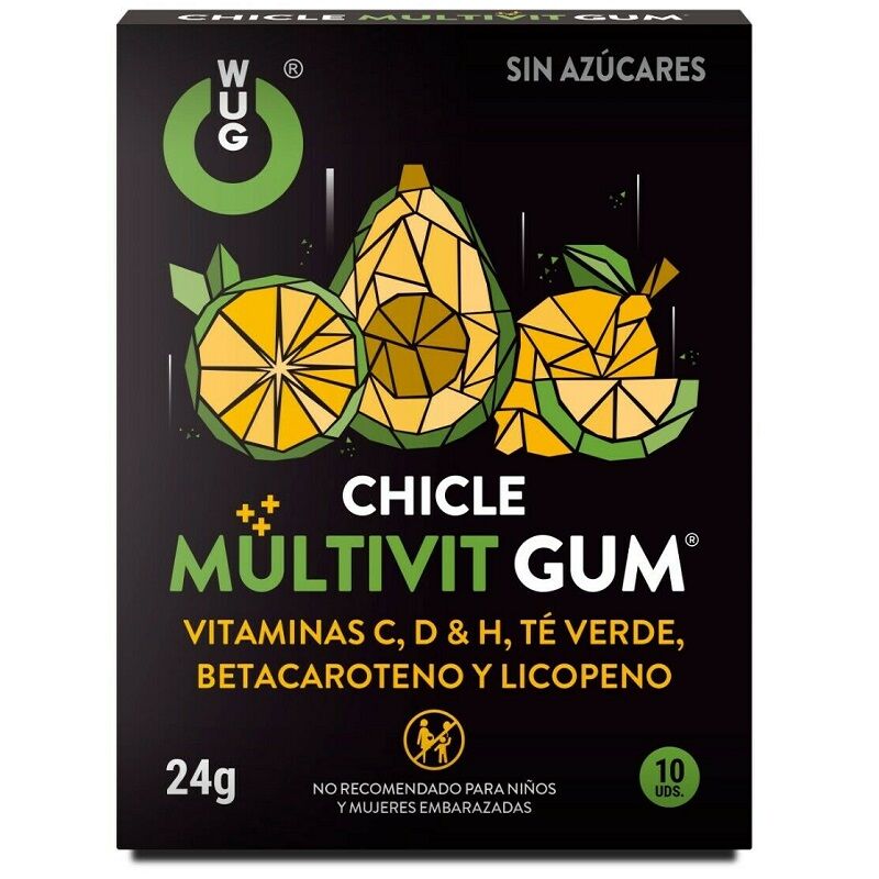 WUG GUM - MULTIVIT VITAMIN C, H, D, BETA-CAROTENE, LYCOPENE AND GREEN TEA 10 UNITS - Sexshoptuga Sexshoptuga 