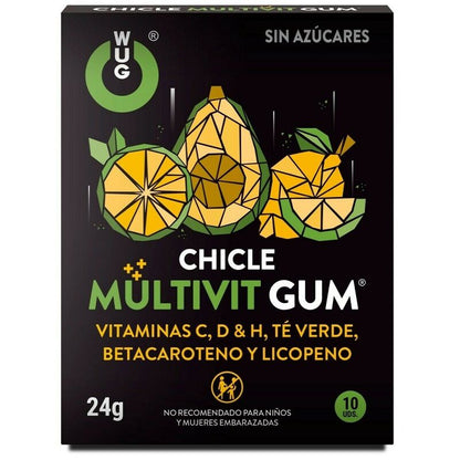 WUG GUM - MULTIVIT VITAMIN C, H, D, BETA-CAROTENE, LYCOPENE AND GREEN TEA 10 UNITS - Sexshoptuga