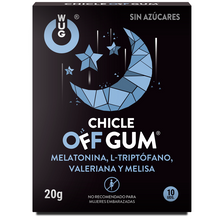 WUG GUM - OFF VALERIAN, TRYPTOPHAN, LEMON BALM AND MELATONIN 10 UNITS - Sexshoptuga Sexshoptuga 