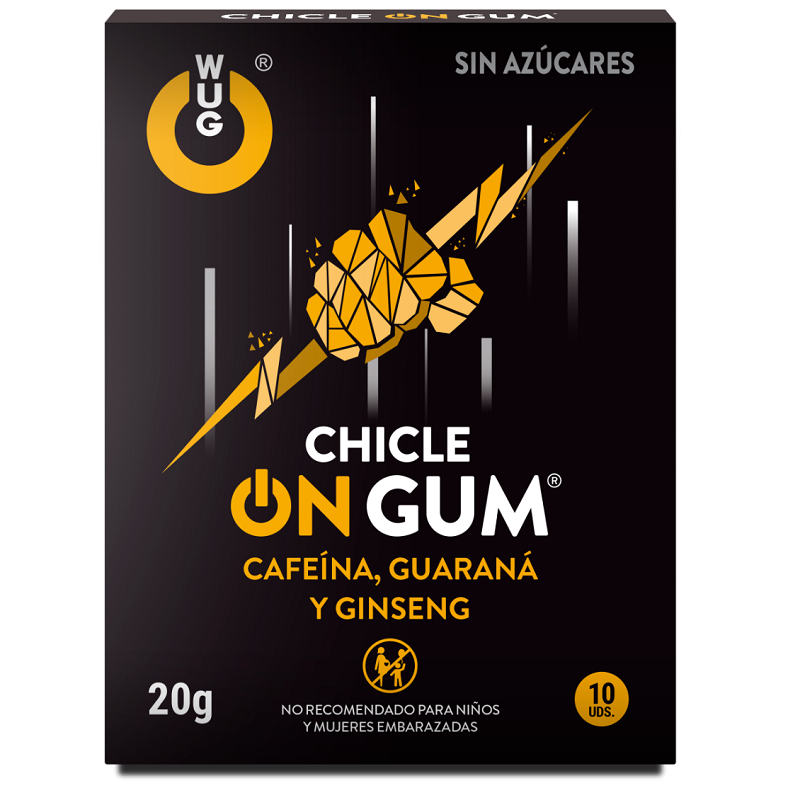 WUG GUM - ON CAFFEINE, GINSENG AND GUARANA GUM 10 UNITS - Sexshoptuga