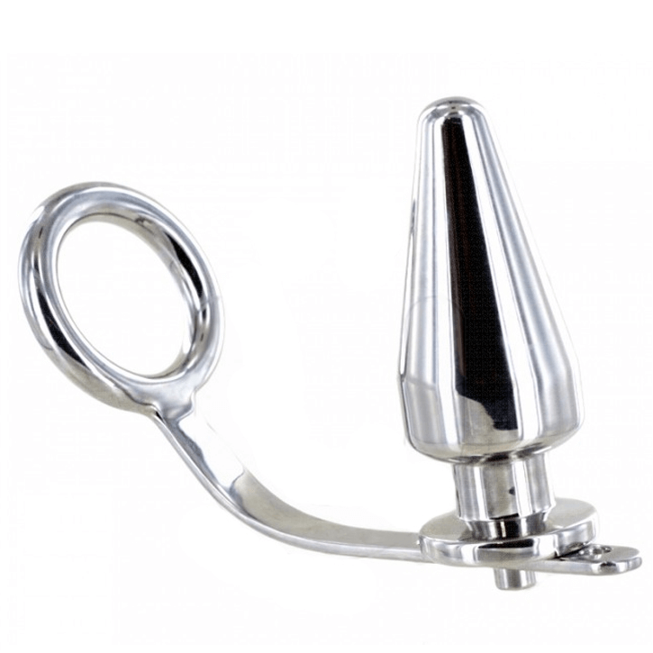 METAL HARD - ANEL DE AO COM PLUG ANAL 45 X 45MM - Sexshoptuga  Sexshoptuga 