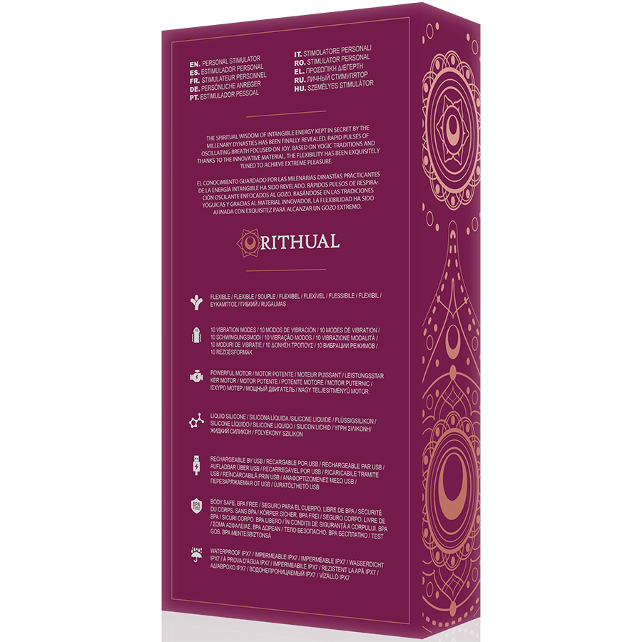 RITHUAL - ESTIMULADOR ORQUÍDEA RECARREGVEL G-POINT KRIYA - Sexshoptuga 