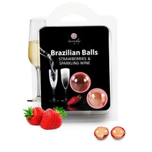 SECRETPLAY - CONJUNTO DE BOLAS BRASILEIRAS  MORANGO E CHAMPANHE - Sexshoptuga  Sexshoptuga 