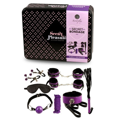 SECRETPLAY - BDSM SET 8PCS PURBLE / BLACK. - Sexshoptuga 