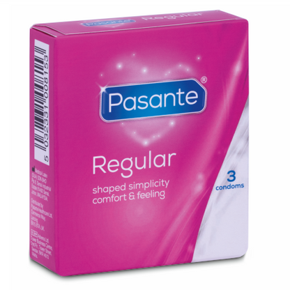 PASANTE - DE PRESERVATIVO GAMA REGULAR 3 UNIDADES - Sexshoptuga 