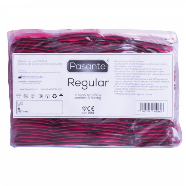 PASANTE - DE PRESERVATIVOS GAMA REGULAR 144 UNIDADES - Sexshoptuga  Sexshoptuga 