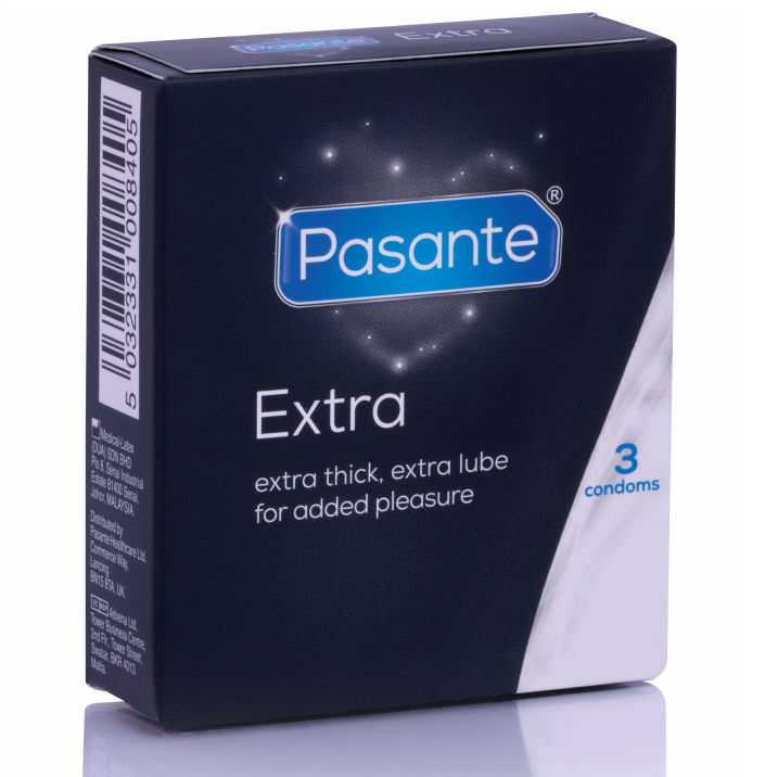 PASANTE - PRESERVATIVO EXTRA EXTRA GROSSO DE 3 UNIDADES - Sexshoptuga  Sexshoptuga 