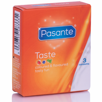 PASANTE - DE PRESERVATIVOS SABORES 3 UNIDADES - Sexshoptuga 