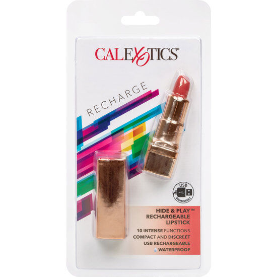 CALEXOTICS - BATOM RECARREGVEL BALA HIDE & PLAY VERMELHO - Sexshoptuga 