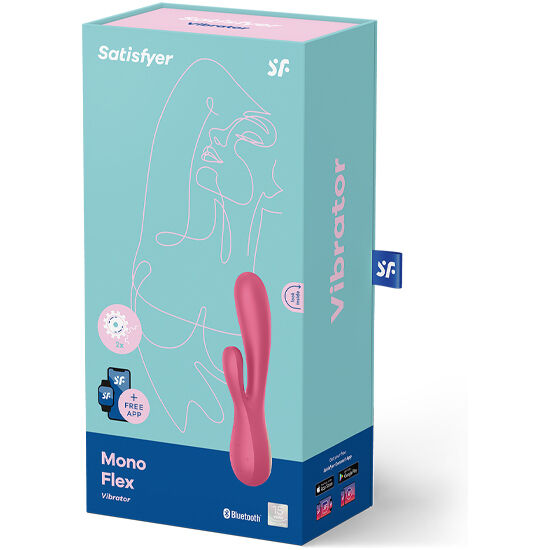 SATISFYER - MONO FLEX VERMELHO COM APLICATIVO - Sexshoptuga  Sexshoptuga 