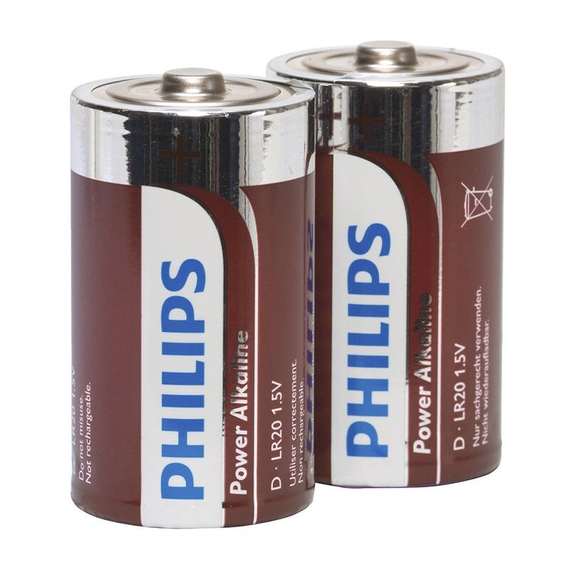 PHILIPS - POWER ALKALINE PILA D LR20 BLISTER * 2 - Sexshoptuga  Sexshoptuga 