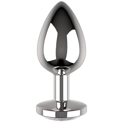 COQUETTE CHIC DESIRE - PLUGUE ANAL METAL COR CLARO TAMANHO M 3.5 X 8 CM - Sexshoptuga 