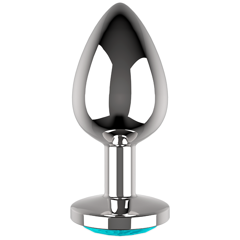 COQUETTE CHIC DESIRE - ANAL PLUG METAL AZUL COR TAMANHO L 4 X 9 CM - Sexshoptuga 