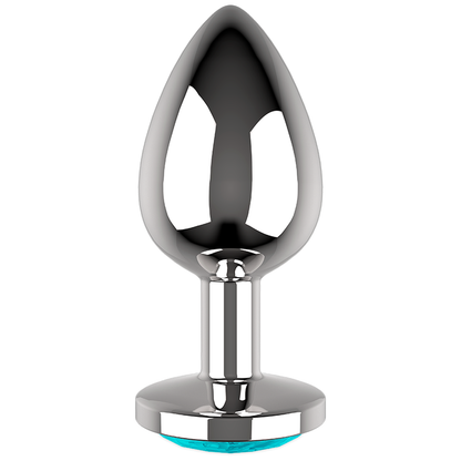 COQUETTE CHIC DESIRE - ANAL PLUG METAL AZUL COR TAMANHO L 4 X 9 CM - Sexshoptuga 