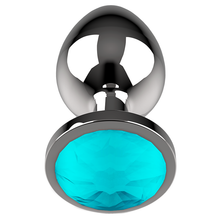 COQUETTE CHIC DESIRE - ANAL PLUG METAL AZUL COR TAMANHO L 4 X 9 CM - Sexshoptuga  Sexshoptuga 