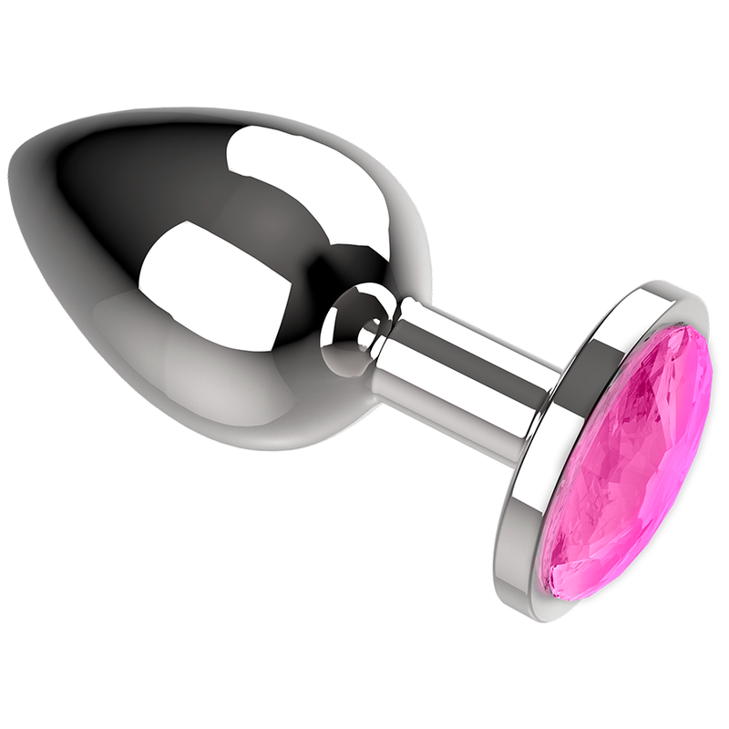 COQUETTE CHIC DESIRE - ANAL PLUG METAL COR ROSA TAMANHO L 4 X 9 CM - Sexshoptuga 