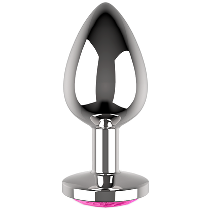 COQUETTE CHIC DESIRE - ANAL PLUG METAL COR ROSA TAMANHO L 4 X 9 CM - Sexshoptuga 