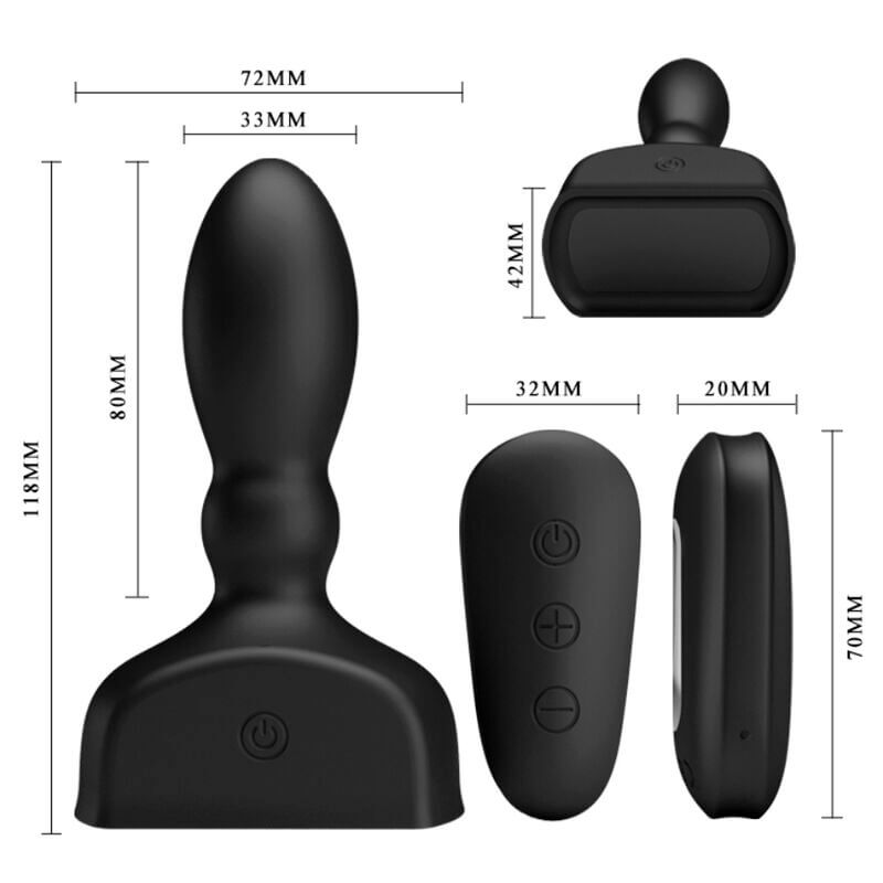 MR PLAY - CONTROLE REMOTO DE PLUG ANAL INFLVEL PRETO - Sexshoptuga  Sexshoptuga 