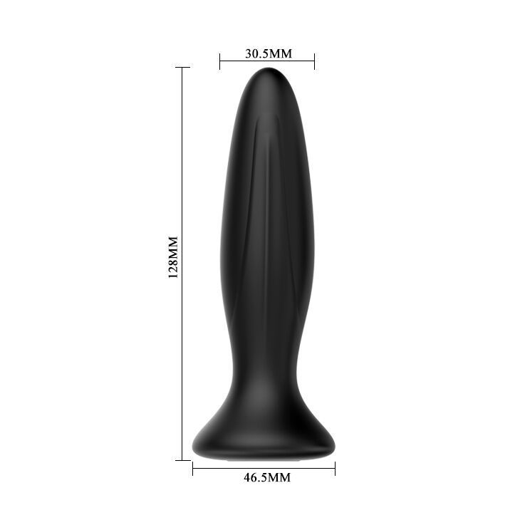 MR PLAY - PLUG ANAL VIBRADOR PRETO RECARREGVEL - Sexshoptuga  Sexshoptuga 