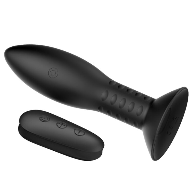 MR PLAY - PLUG COM CONTROLE REMOTO DE BOLAS ROTATIVAS PRETAS - Sexshoptuga  Sexshoptuga 