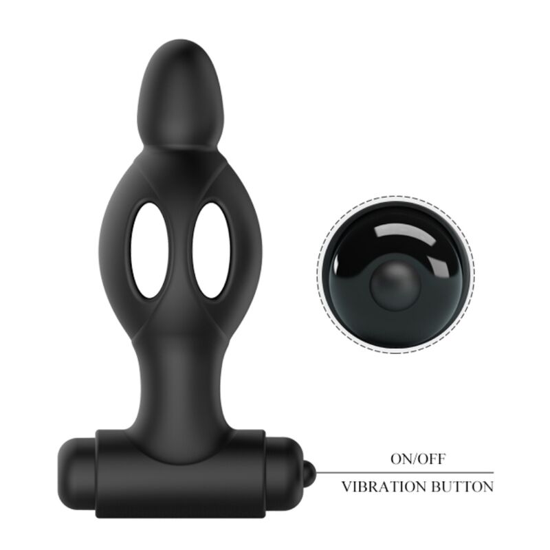 MR PLAY - PLUG ANAL DE SILICONE COM VIBRAO - Sexshoptuga  Sexshoptuga 