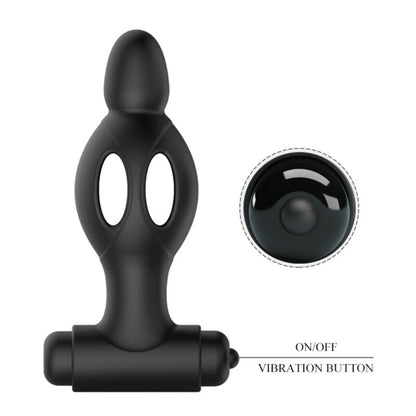 MR PLAY - PLUG ANAL DE SILICONE COM VIBRAO - Sexshoptuga 