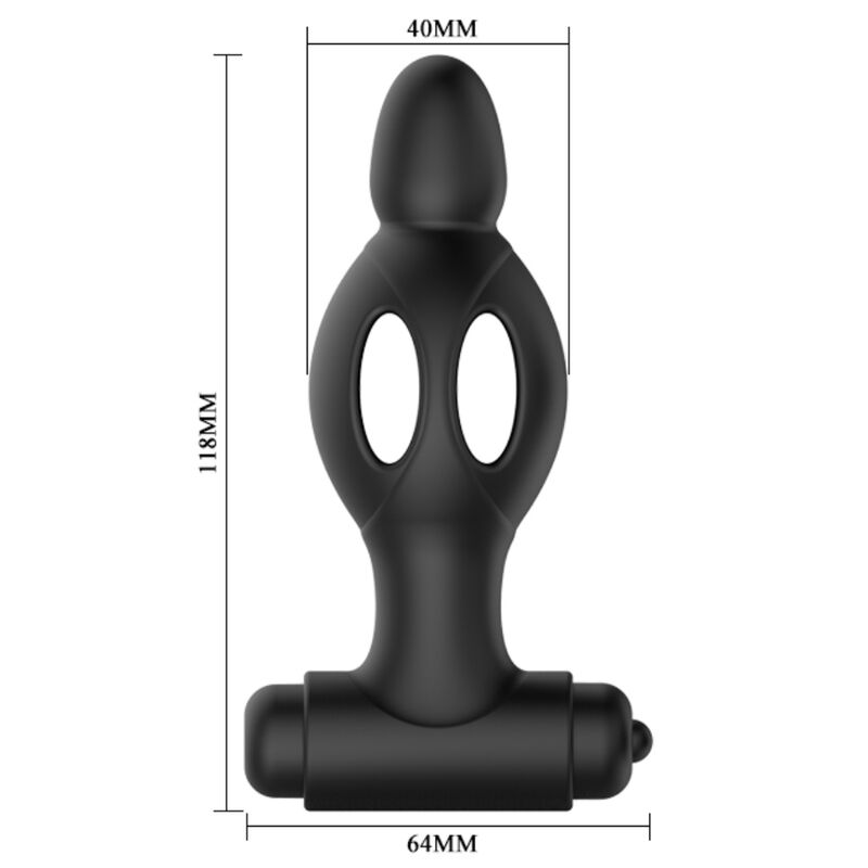 MR PLAY - PLUG ANAL DE SILICONE COM VIBRAO - Sexshoptuga 