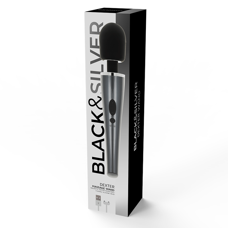 BLACK&SILVER - VARINHA DE MASSAGEM DEXTER - Sexshoptuga  Sexshoptuga 