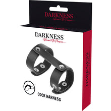 DARKNESS - ANEL DE PÉNIS E TESTÍCULOS AJUSTVEIS EM COURO - Sexshoptuga  Sexshoptuga 